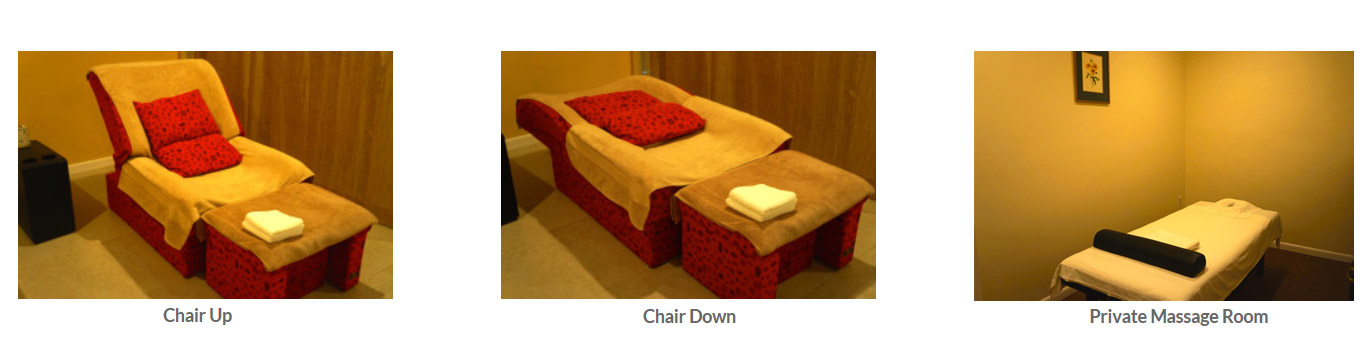 Massage chairs and treatment room